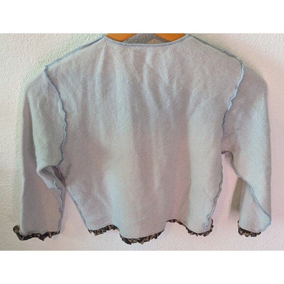 Claudette Cashmere Size L Large Blue Boutique cardigan Fairy Kids Vintage (867) - Picture 2 of 5